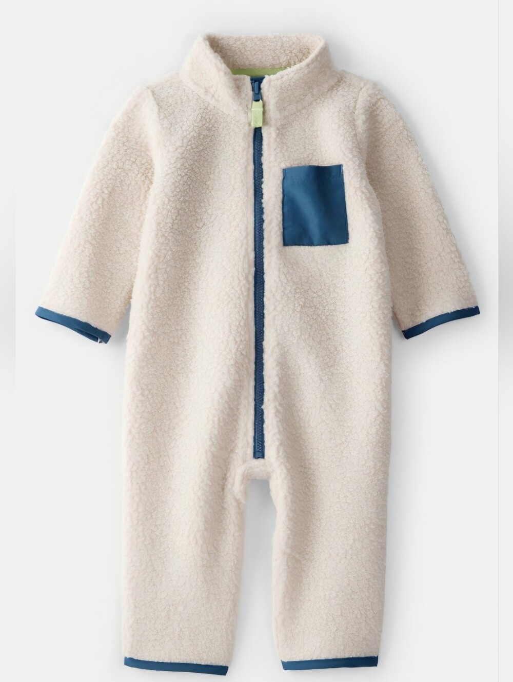 24 Months Carter's Baby Boy Color Block Long Sleeve Fleece Zip Up Jumpsuit NWT